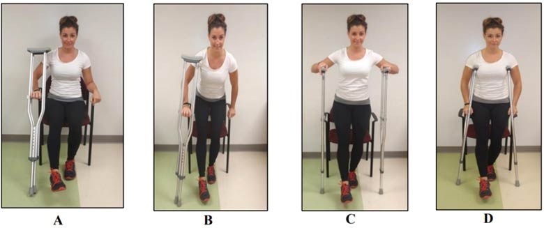 Patient Instructions: Gait Training/Assistive Devices: Crutch Walking - To Stand