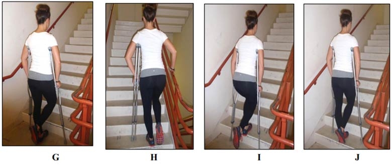 Patient Instructions: Gait Training/Assistive Devices: Crutch Walking - To Walk Up Stairs