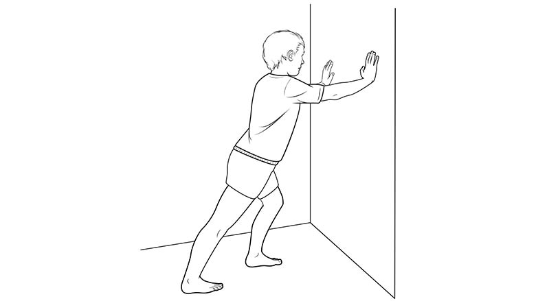 Stretching/PROM: Lower Extremity Flexibility - Calf stretch (gastroc)