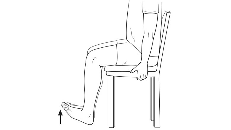 Sitting toe raise