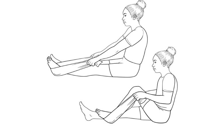 Knee flexion with heel slides