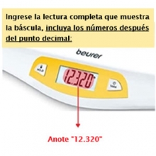 Weight with Buerer Infant Scale - Spanish