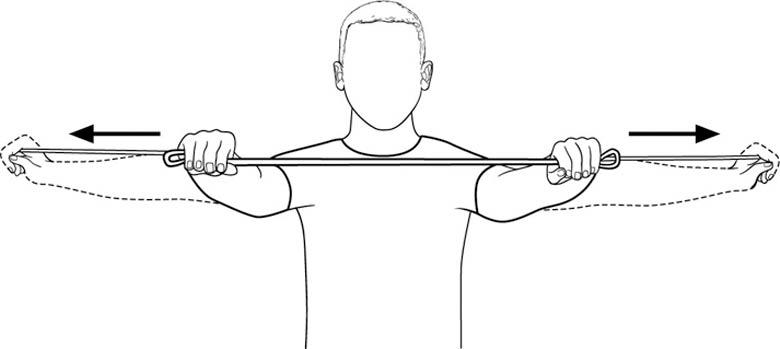 Strengthening: Upper Extremity Exercises with an Exercise Band - Chest pulls