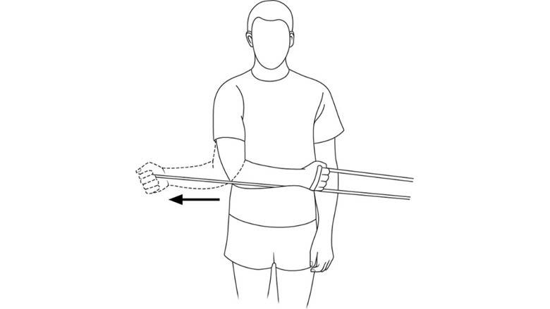 Strengthening: Upper Extremity Exercises with an Exercise Band - External rotation
