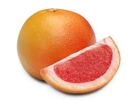 A grapefruit and a slice of grapefruit&#xD;&#xA;&#xD;&#xA;Description automatically generated