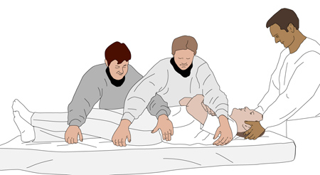 Keep your body in line and roll like a log.